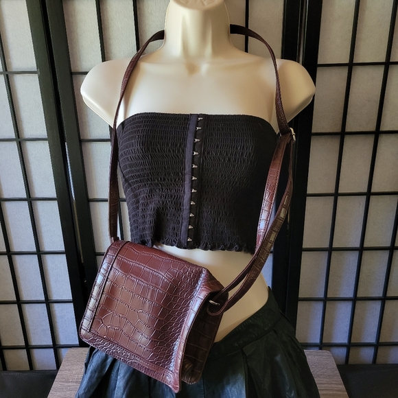 2/$8 • NWOT Wild Fable Dark Brown Snakeskin Purse - Picture 4 of 6